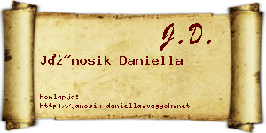 Jánosik Daniella névjegykártya